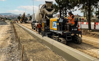 Finişerli Bordür Yapımı